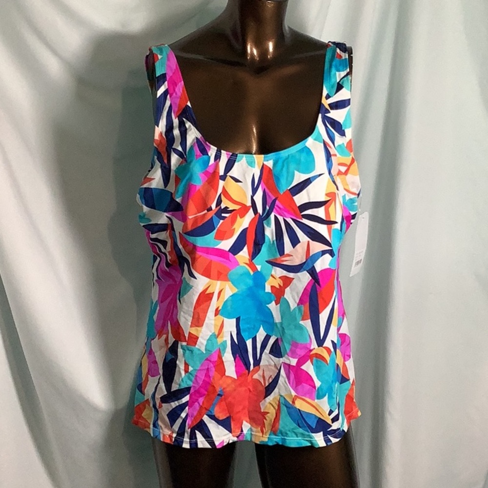 Fullfitall Tropical print Tankini - 18 - New!